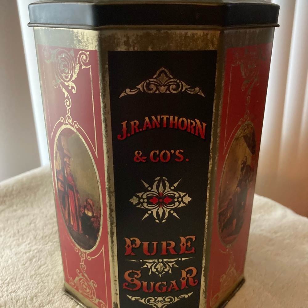 Vintage(1990’s) Style Pure Sugsr Tin Unity Mills JR Anthorn CO. Canister